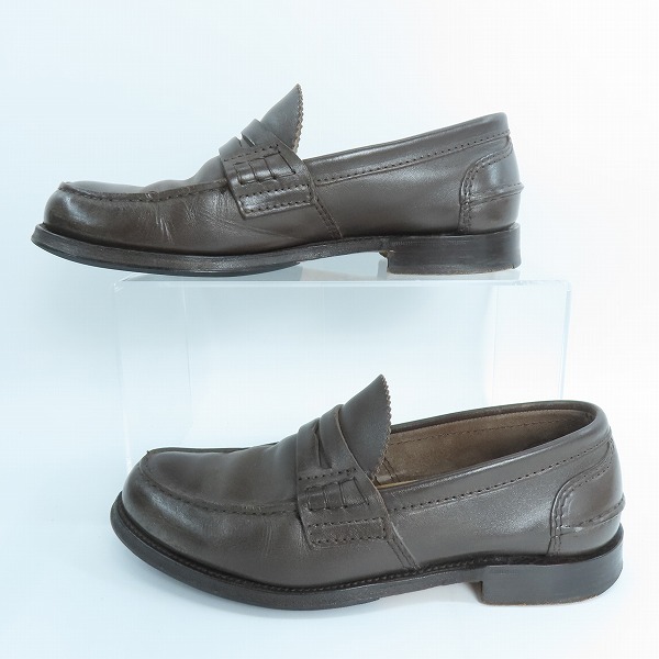 実際に弊社で買取させて頂いたChurch's/チャーチ Pembrey/ペンブリー レザー ペニー ローファー 6.5の画像 3枚目