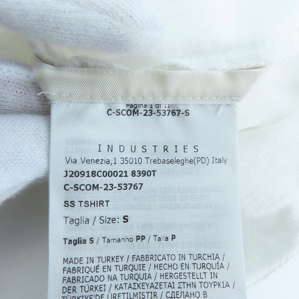 実際に弊社で買取させて頂いた【JPタグ】MONCLER/モンクレール 胸ロゴ 半袖Tシャツ/カットソー J20918C00021 8390T/Sの画像 5枚目