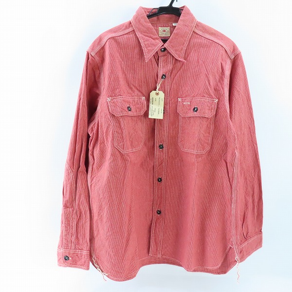 実際に弊社で買取させて頂いたSUGAR CANE/シュガーケーン ワークシャツ レッド SC25511/M
