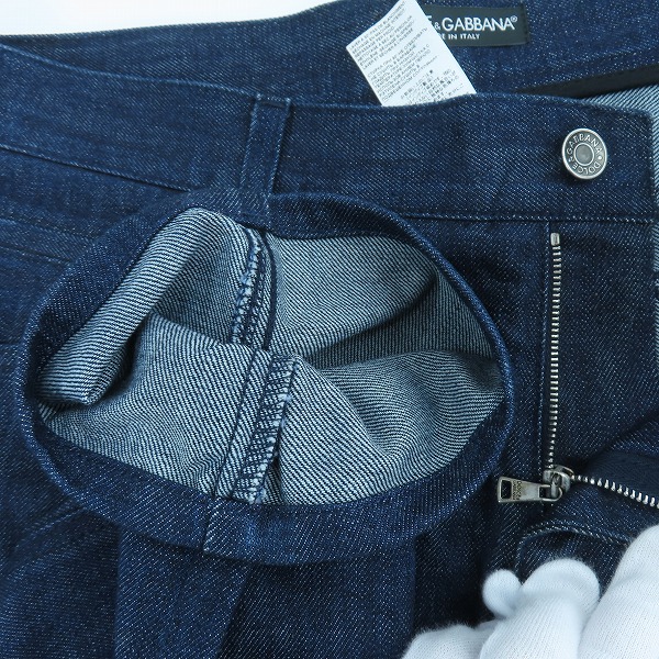 実際に弊社で買取させて頂いたDOLCE&GABBANA/ドルチェ&ガッバーナ 14GOLD メタルロゴプレート デニム パンツ/ジーンズ G3FBLP/G8I99/50の画像 4枚目
