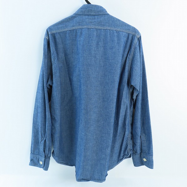 実際に弊社で買取させて頂いたSUGAR CANE/シュガーケーン ブルーシャンブレー ワークシャツ 長袖シャツ SC27850/Lの画像 1枚目