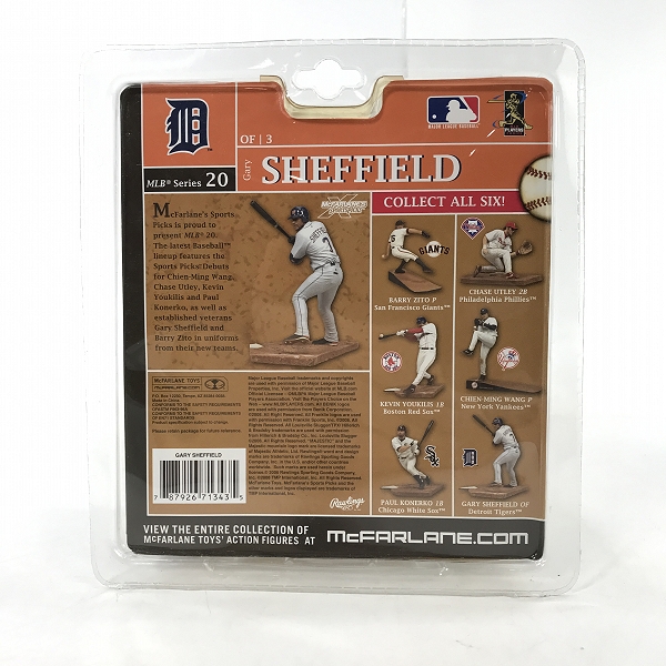 実際に弊社で買取させて頂いた【未開封】McFARLANE TOYS/マクファーレントイズ デトロイト・タイガース ＃3 GARY SHEFFIELD フィギュアの画像 2枚目