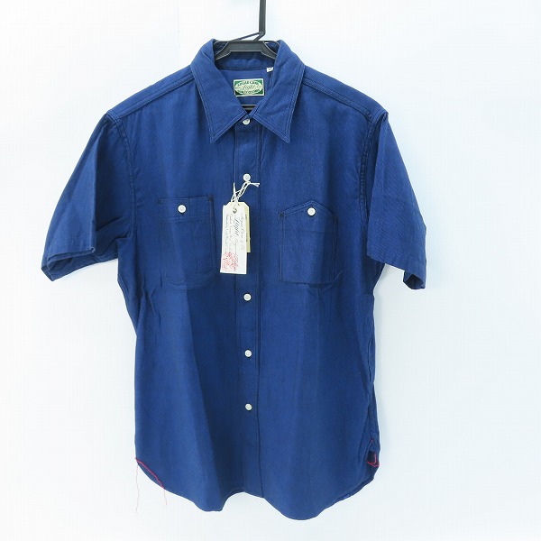 実際に弊社で買取させて頂いた【未使用】 SUGAR CANE Light/シュガーケーンライト JEAN CORD WORK SHIRT/ジーンコードワークシャツ ネイビー SC36928/M