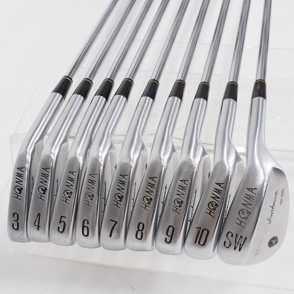 実際に弊社で買取させて頂いたHiro Honma/ヒロ ホンマ PP-737 TOUR MODEL/ツアーモデル アイアン #3～10,Sw 9本セット HAGANE STEEL FLEX:R-1の画像 1枚目
