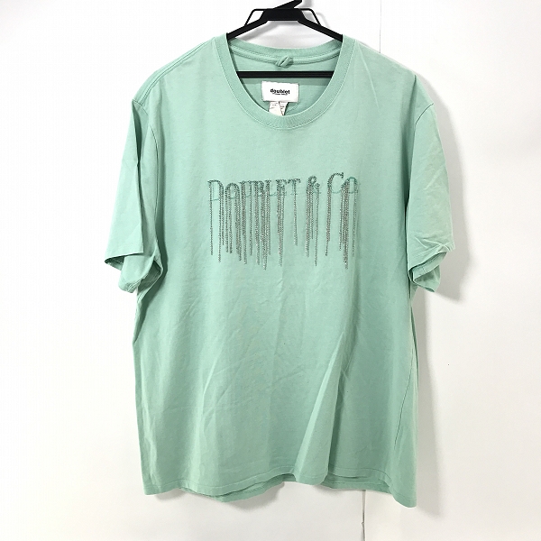 実際に弊社で買取させて頂いたdoublet/ダブレット  21SSCHAIN FRINGE EMBROIDERY T-SHIRTSチェーン 刺繍 ロゴTシャツ  21SS36CS174/L