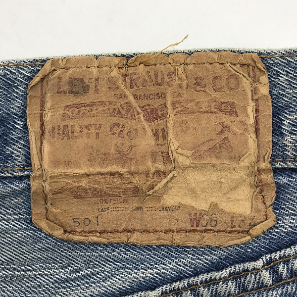 実際に弊社で買取させて頂いたLEVI'S/リーバイス 501 ヴィンテージ 66後期 刻印6 スモールe ボタンフライ デニムパンツ/W38L34の画像 2枚目