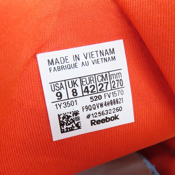 実際に弊社で買取させて頂いたReebok/リーボック INSTAPUMP FURY/インスタポンプフューリー OG NM FV1570/27の画像 5枚目