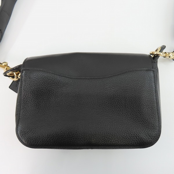 実際に弊社で買取させて頂いたCOACH/コーチ シグネチャーレザーショルダーバッグ ブラック F77979 の画像 1枚目