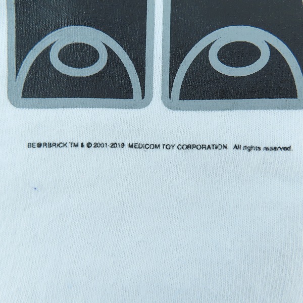 実際に弊社で買取させて頂いたBE@RBRICK×A BATHING APE/ベアブリック×アベイシングエイプ プリントカットソー/Tシャツ ホワイト Lの画像 5枚目