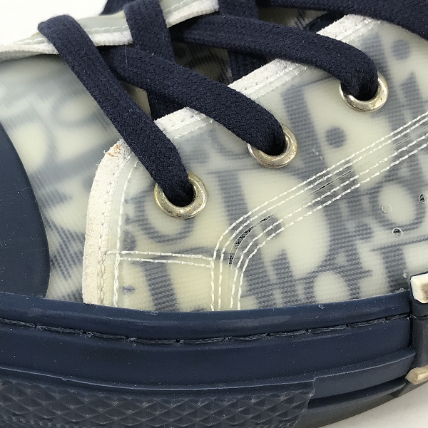 実際に弊社で買取させて頂いたDior/ディオール オブリーク PVC×ラバー ローカット スニーカー20CDC/43の画像 6枚目