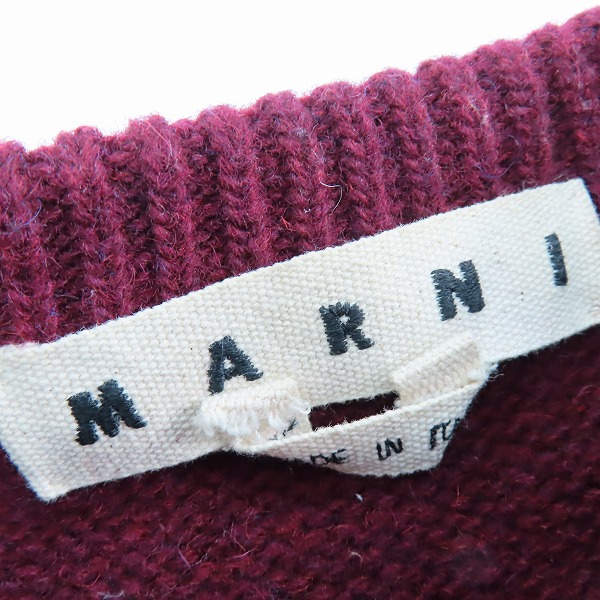実際に弊社で買取させて頂いたMARNI/マルニ ボーダー柄 クルーネックニット M05GP0070/44 の画像 2枚目