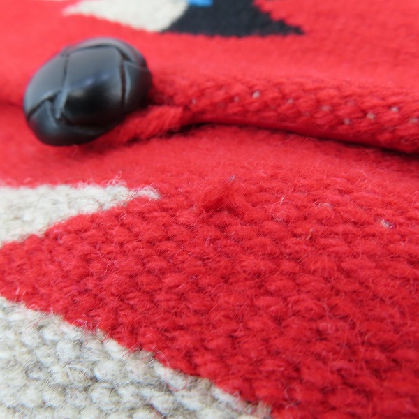 実際に弊社で買取させて頂いたORTEGA'S/オルテガ ウール CHIMAYO チマヨ ベスト レッド/38の画像 4枚目