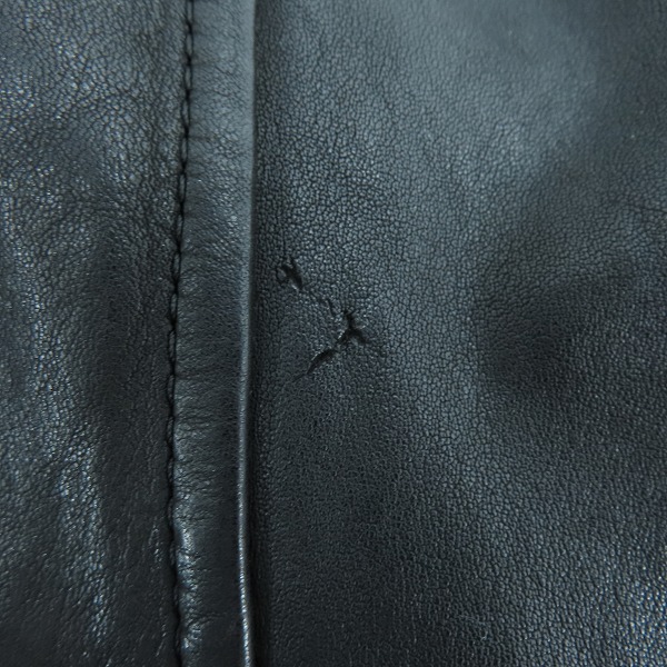 実際に弊社で買取させて頂いたBACKLASH/バックラッシュ イタリアショルダー製品染めM65レザージャケット/1254-09/Mの画像 5枚目