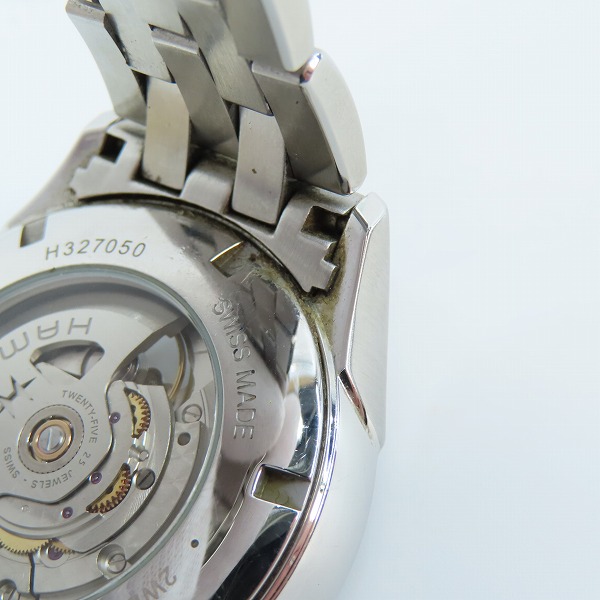 実際に弊社で買取させて頂いたHAMILTON/ハミルトン ジャズマスター ビューマチック オープンハート 自動巻き/裏スケ H327050の画像 6枚目