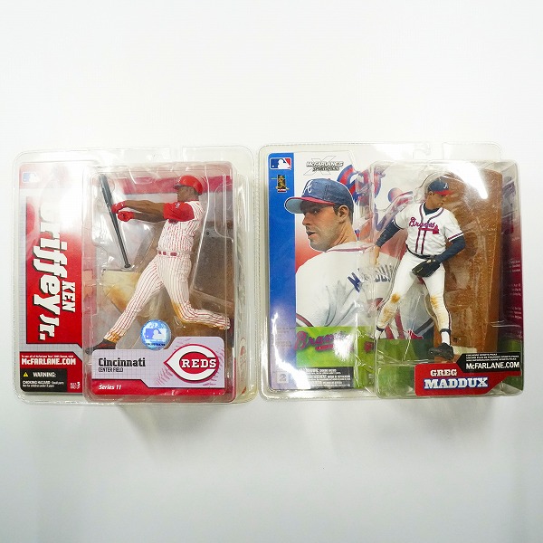 実際に弊社で買取させて頂いた【未開封】McFARLANE TOYS/マクファーレントイズ KEN Griffey Jr./GREG MADDUX フィギュア 2点セット