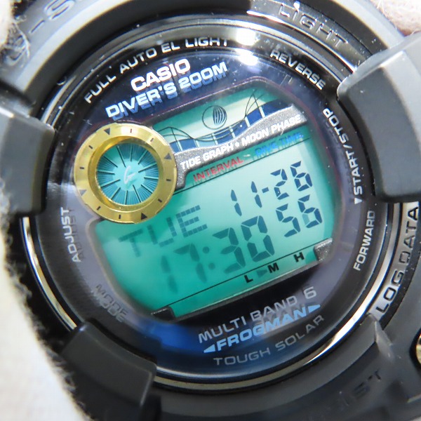 実際に弊社で買取させて頂いたG-SHOCK/Gショック FROGMAN/フロッグマン 黒金 腕時計 GWF-1000G-1JRの画像 5枚目