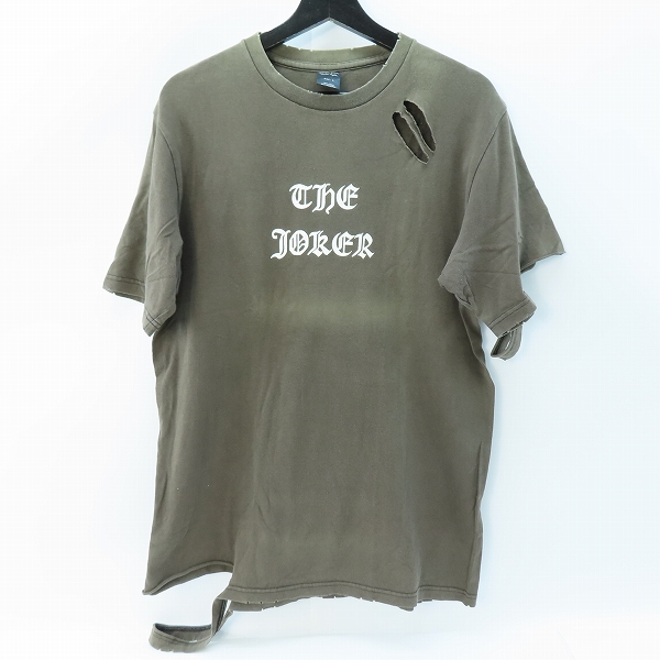 実際に弊社で買取させて頂いたNUMBER(N)INE/ナンバーナイン 04AW GIVE期 the joker ダメージ加工 プリント 半袖Tシャツ 5