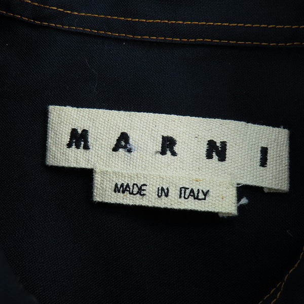 実際に弊社で買取させて頂いたMARNI/マルニ 22AW トロピカルウールシャツ CUMU0016A0 S45455/48の画像 2枚目