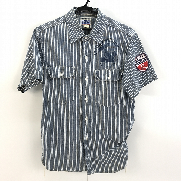 実際に弊社で買取させて頂いたTHE REAL McCOY’S/リアルマッコイズ REAL McCOY OVERALL CO. ストライプ ワークシャツ/14