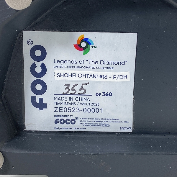 実際に弊社で買取させて頂いたFOCO PLAYER BOBBLE ボブルヘッド  WBC 2023 大谷翔平 打者 ホームユニフォーム 侍ジャパン 首振り フィギュアの画像 3枚目