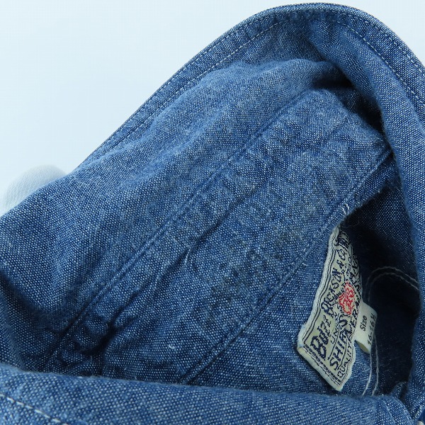 実際に弊社で買取させて頂いた(1)BUZZ RICKSON'S/バズリクソンズ シャンブレーワークシャツ BR25995/16-16.5の画像 5枚目