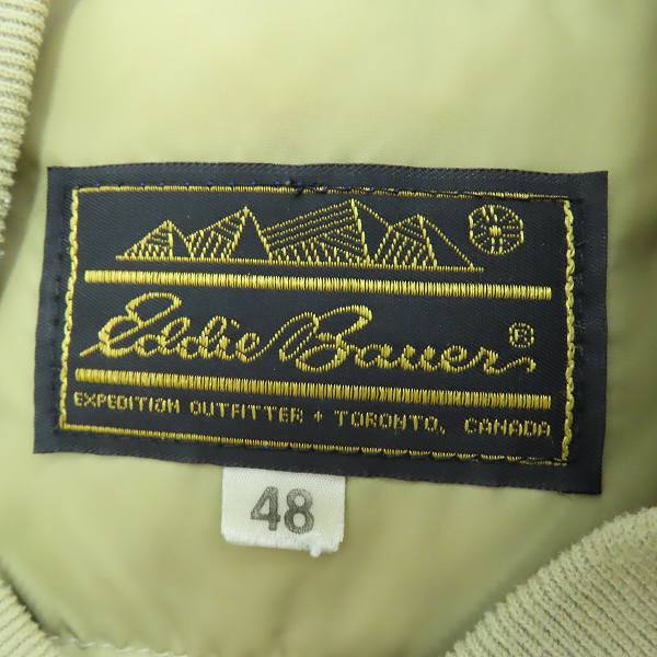 実際に弊社で買取させて頂いたEddie Bauer/エディーバウアー 80S/黒タグ/ヴィンテージ 中綿ベスト 48の画像 2枚目