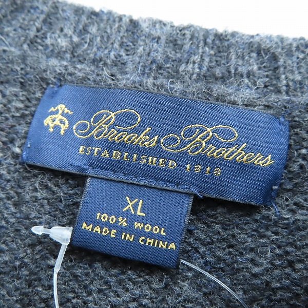 実際に弊社で買取させて頂いた【未使用】Brooks Brothers/ブルックスブラザーズ ウール セーター 100-300-310-314/XLの画像 2枚目