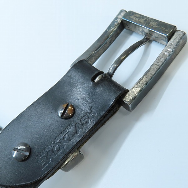 実際に弊社で買取させて頂いたBACKLASH/バックラッシュ イタリアンダブルショルダーシワ加工プルアップ レザーベルトの画像 3枚目