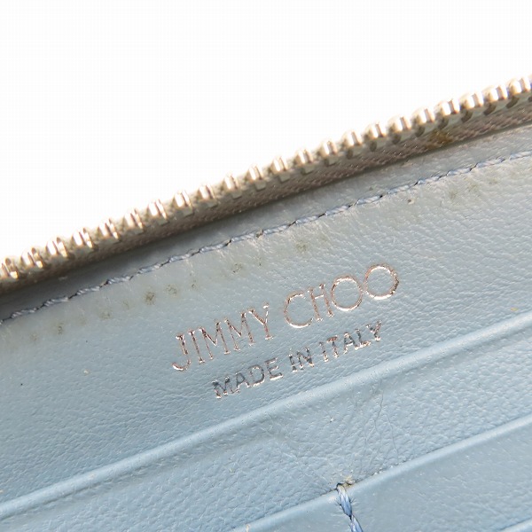 実際に弊社で買取させて頂いたJIMMY CHOO/ジミーチュウ ラウンドファスナー 長財布の画像 4枚目
