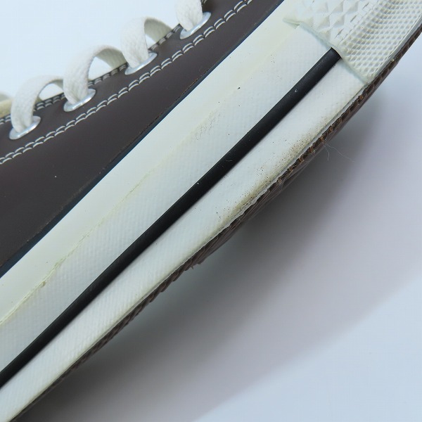 実際に弊社で買取させて頂いたCONVERSE/コンバース LEATHER ALL STAR OX/レザー オールスター ブラウン 1B418/26.0の画像 7枚目