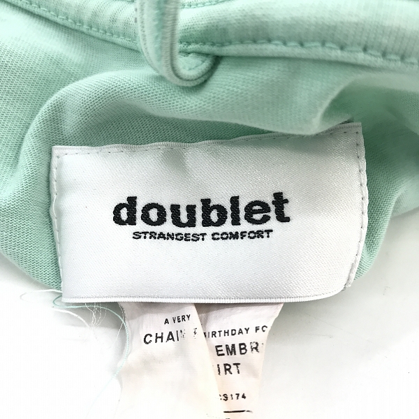 実際に弊社で買取させて頂いたdoublet/ダブレット  21SSCHAIN FRINGE EMBROIDERY T-SHIRTSチェーン 刺繍 ロゴTシャツ  21SS36CS174/Lの画像 2枚目