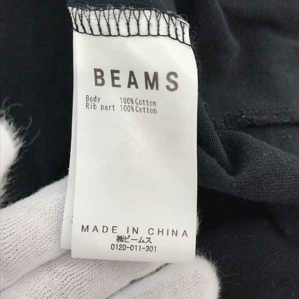 実際に弊社で買取させて頂いたBEAMS/ビームス ロゴ刺繍ロングTシャツ 11-10-0213-458/XLの画像 3枚目