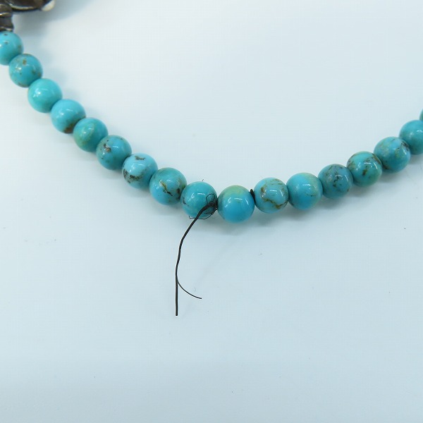 実際に弊社で買取させて頂いたCHROME HEARTS/クロムハーツ 4mmターコイズ ビーズ ブレスレットの画像 7枚目