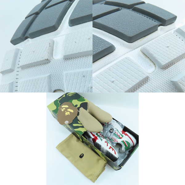 実際に弊社で買取させて頂いたA BATHING APE/アベイシングエイプ SHARK STA Italy/シャークスタ イタリア スニーカー OZXSHMX91304M/26の画像 7枚目