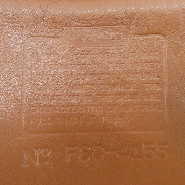 実際に弊社で買取させて頂いたCOACH/コーチ オールドコーチ レザー トートバッグ F6C-4155の画像 4枚目