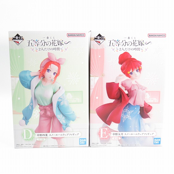 実際に弊社で買取させて頂いた【未開封】一番くじ 五等分の花嫁 2人だけの時間 B賞 中野 二乃/C賞 三玖/D賞 四葉/E賞 五月 フィギュア 4点セット　の画像 5枚目