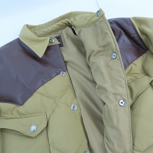 実際に弊社で買取させて頂いたSUGAR CANE/シュガーケーン レザーヨーク ウエスタン ダウンジャケット SC13926 /Lの画像 5枚目