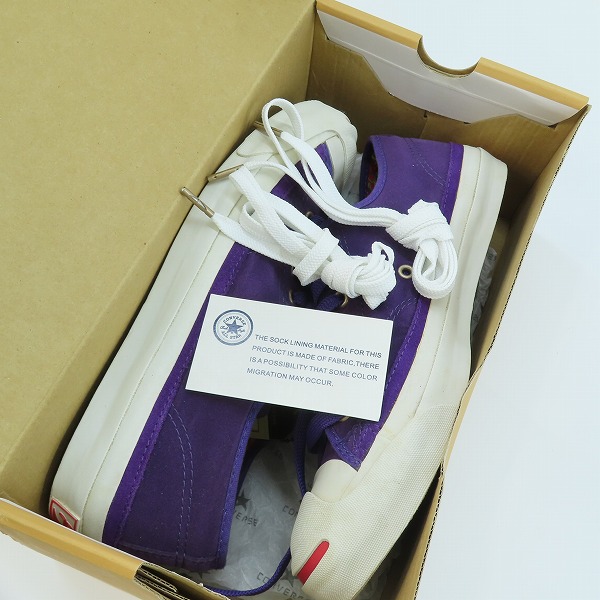 実際に弊社で買取させて頂いたCONVERSE/コンバース JACK PURCELL VELVET OX/ジャックパーセル ベルベット 1T491/27の画像 8枚目