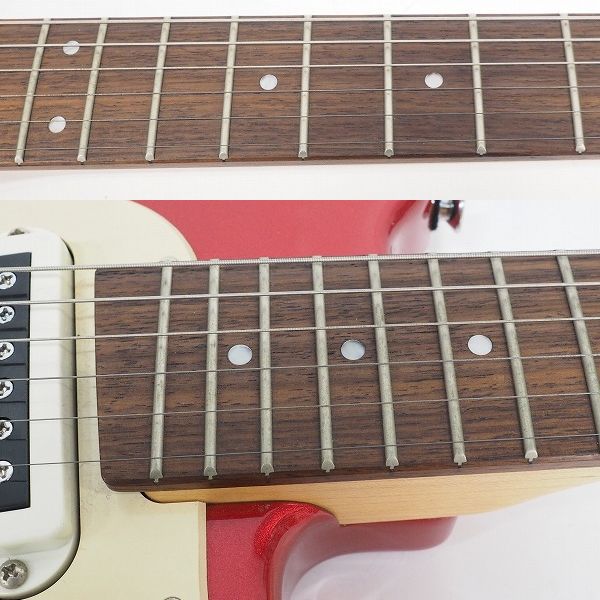 実際に弊社で買取させて頂いた★YAMAHA/ヤマハ SGV-300 ビザール エレキギター レッドメタリック ソフトケース付の画像 4枚目