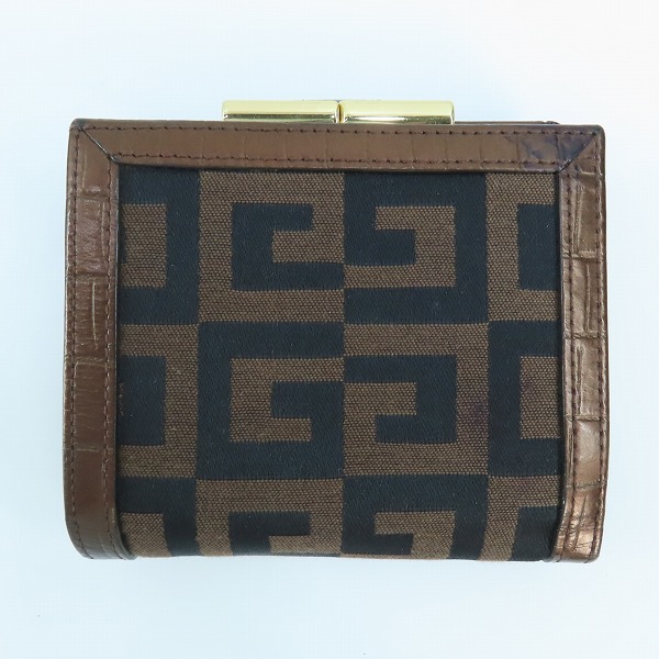 実際に弊社で買取させて頂いたGIVENCHY/ジバンシィ がま口 クロコダイル型押し 二つ折り財布の画像 1枚目