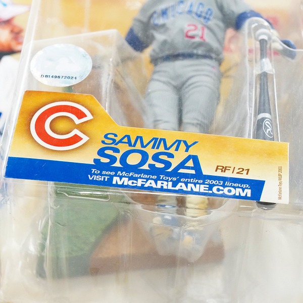 実際に弊社で買取させて頂いた【未開封】McFARLANE TOYS/マクファーレントイズ シカゴ カブス #21 SAMMY SOSA サミー・ソーサ フィギュアの画像 5枚目