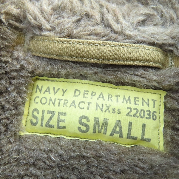 実際に弊社で買取させて頂いたBUZZRICKSON'S/バズリクソンズ N-1 デッキジャケット NAVY DEPARTMENT 実名復刻 BR12031 Sの画像 3枚目