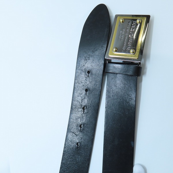 実際に弊社で買取させて頂いたDOLCE&GABBANA/ドルチェアンドガッバーナ/ドルガバ BC2605 プレートバックル ベルト/34の画像 1枚目
