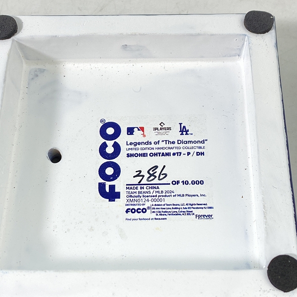 実際に弊社で買取させて頂いたFOCO BIG HEADS ロサンゼルス・ドジャース ＃17 大谷翔平 打者 ボブルヘッド フィギュア 首振り人形の画像 4枚目