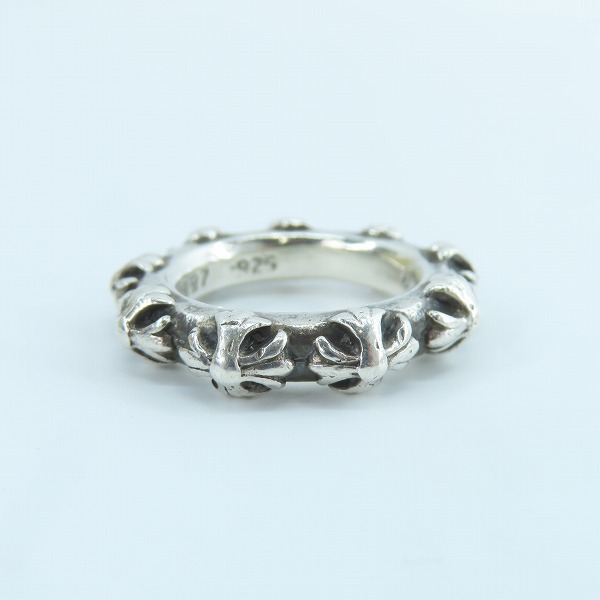 実際に弊社で買取させて頂いたCHROME HEARTS/クロムハーツ CROSS BAND RING/クロス バンド リング 16.5号の画像 4枚目