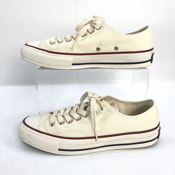実際に弊社で買取させて頂いたCONVERSE ADDICT/コンバース アディクト CHUCK TAYLOR CANVAS OX/チャックテイラー ビブラムソール スニーカー 1SD398/28の画像 3枚目