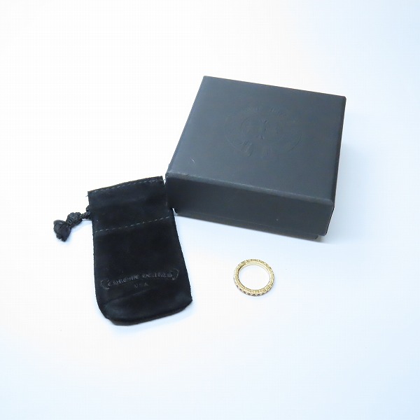 実際に弊社で買取させて頂いたCHROME HEARTS/クロムハーツ 22K TFL P SAP リング ｗ/ピンクサファイヤパヴェ 9号の画像 9枚目