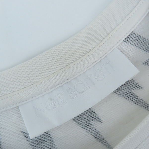 実際に弊社で買取させて頂いたNeil Barrett/ニールバレット 21SS HAWAIIAN FAIR ISLE THUNDERBOLT SHIRT サンダーボルトTシャツ PBJT108 E508S/XLの画像 2枚目