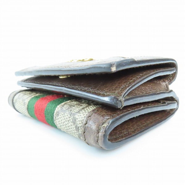 実際に弊社で買取させて頂いたGUCCI/グッチ オフィディア GG シェリーライン レザー コンパクトウォレット 598662 534563の画像 2枚目