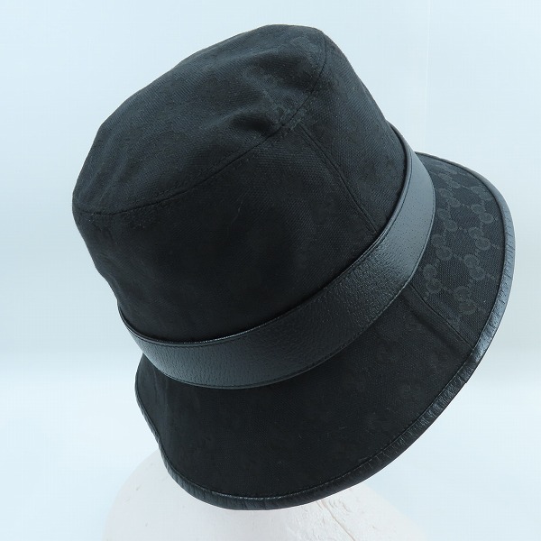 実際に弊社で買取させて頂いたGUCCI/グッチ GGエンブレム付き GG キャンバス バスケットハット 576587 4HG53/Lの画像 2枚目